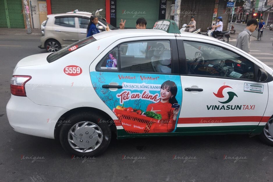 quảng cáo taxi vinasun 