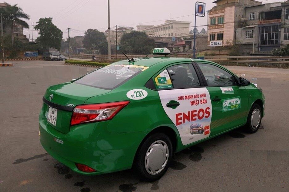 quảng cáo taxi tại trà vinh