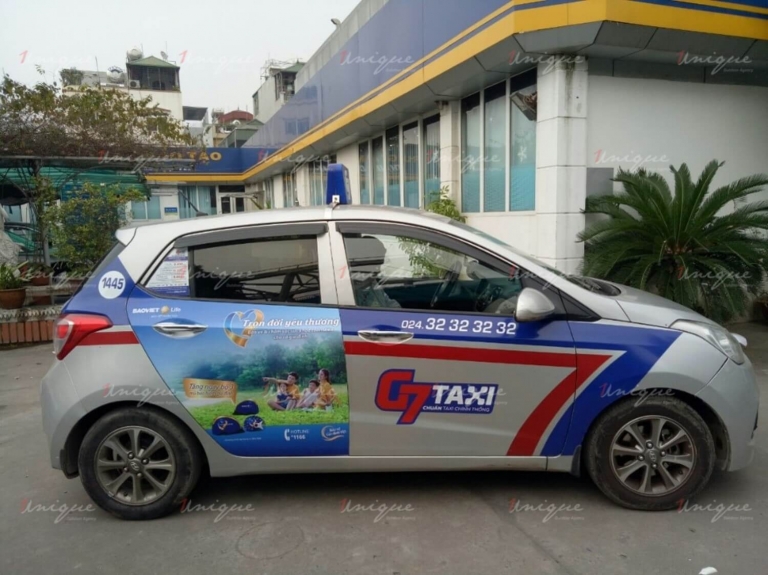 bảo việt life quảng cáo trên taxi