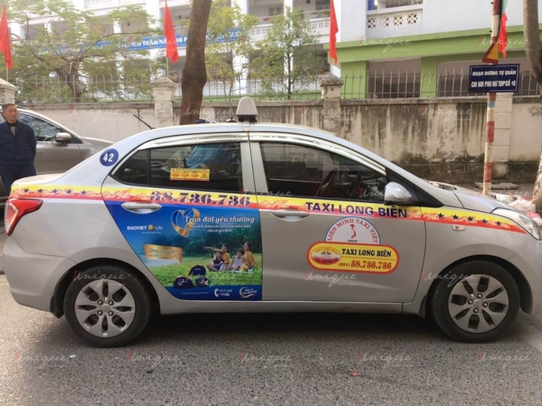 bảo việt life quảng cáo trên taxi