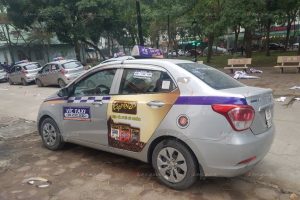 quảng cáo trên taxi vic