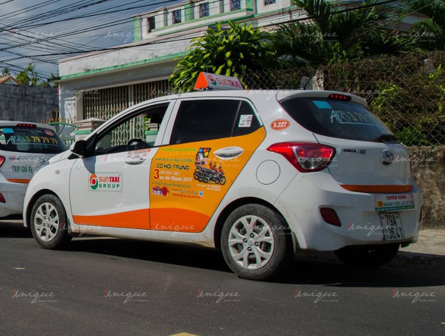 quảng cáo trên sun taxi