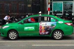 quảng cáo trên taxi mai linh