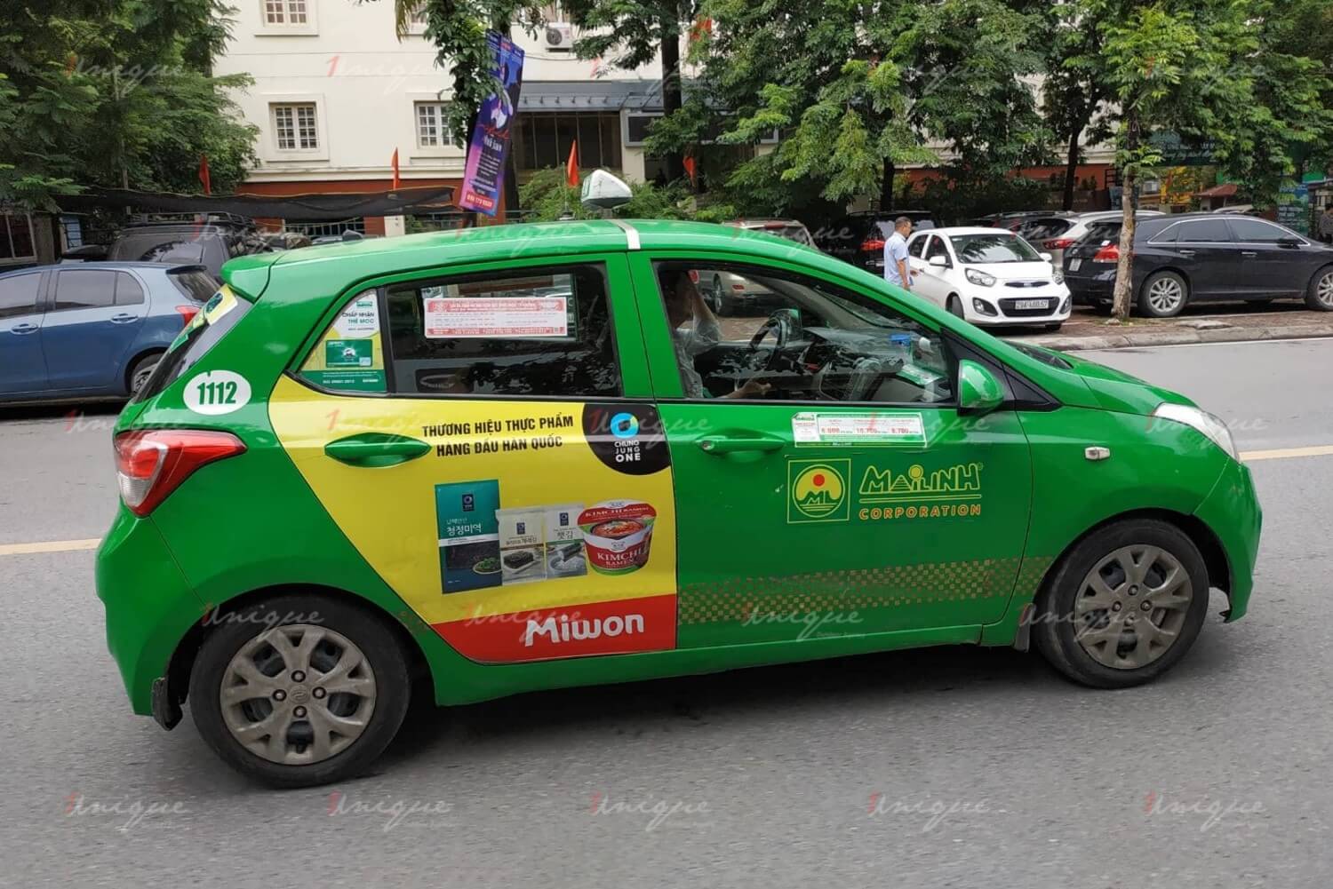 quảng cáo trên taxi mai linh