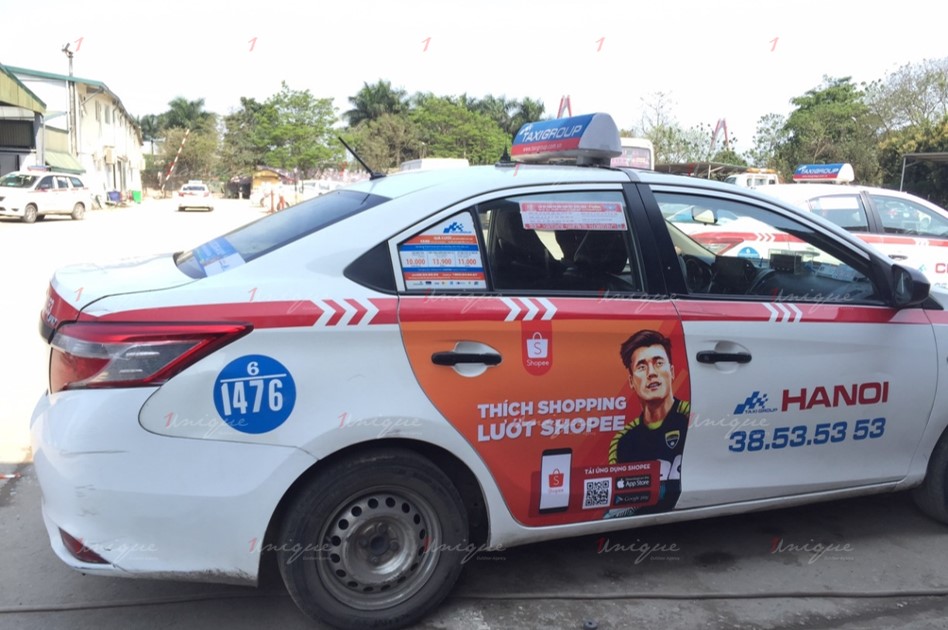 Chiến dịch quảng cáo trên taxi của Shopee