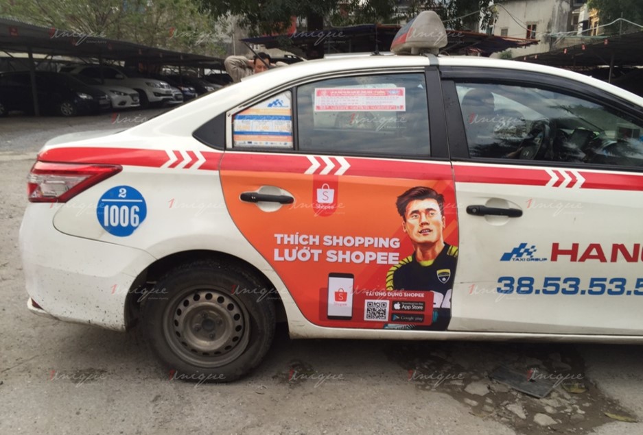 Chiến dịch quảng cáo trên taxi của Shopee